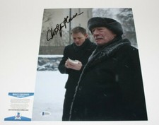 CHRISTOPHER PLUMMER SIGNED 'GIRL WITH THE DRAGON TATTOO' 11x14 PHOTO BECKETT COA