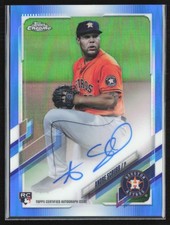 Andre Scrubb 2021 Topps Chrome Blue Refractor RC Auto /150 #RA-AS Houston Astros