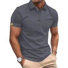 Summer Polo Shirt Men's Short Sleeve Sport T Shirt Casual Business Lightweight B