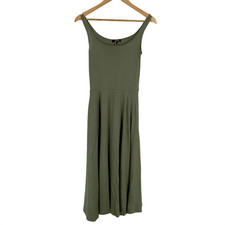 Quince Tencel Jersey Fit & Flare Dress Green XS