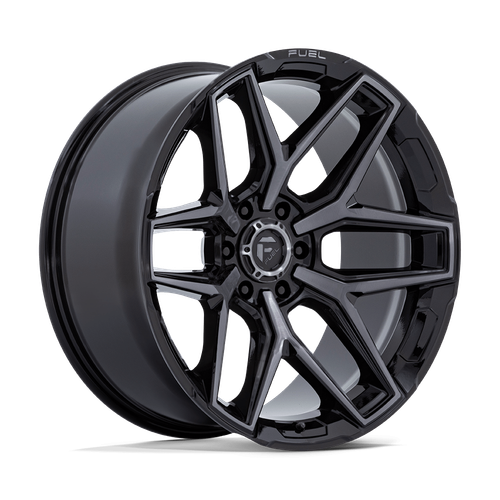 (1PC) Fuel Flux 20X10 6X135 Black Gray -18mm Wheel Rim 20 Inch - Foto 2 di 9