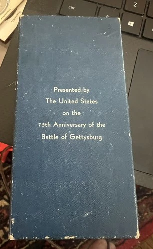 Gettysburg 75th Anniversary Medal Box for Battle Participants Original