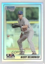 2010 Bowman Chrome 18U USA Team Refractor 30/777 Nick Delmonico Nicky 0l2