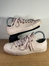 Converse All Star Leather Low Pink Trainers UK 6 EU 39 Women’s - Rose Gold