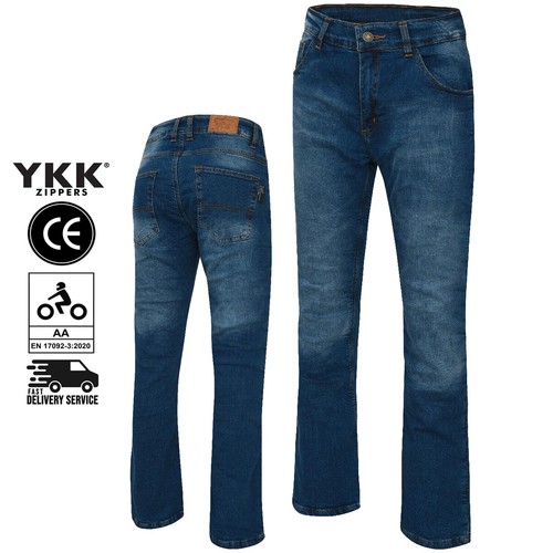 Jeans Moto Donna In Denim Elasticizzato Con Kevlar E Protezioni CE - Bikers Gear Australia