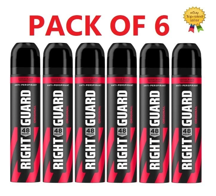 Right Guard Total Defence 5 Original Anti-Perspirant Deodorant 250ml – Pack of 6