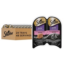 Sheba Perfect Portions Pat Wet Cat Food Trays, 24 Twin-Packs