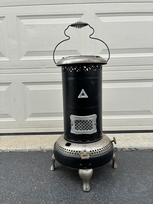 #ad Antique Perfection Smokeless Kerosene Oil Heater Black Model 330 USA Untested $185.00