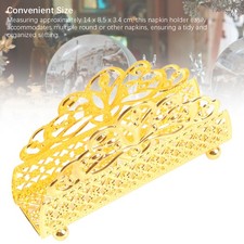 C-Golden Napkin Holder Iron Decorative Vintage Paper Towel Dispenser Table