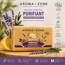 Aroma-Zone Savon Végétal BIO Purifiant 100g Visage Corps Peaux à Imperfections