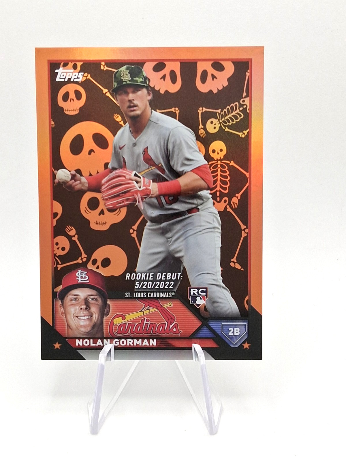 2023 Topps Update Halloween Skeleton #US212 Nolan Gorman /50