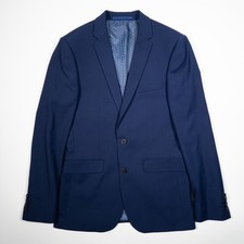 Burton Menswear London Skinny Fit Stretch Blazer Mens 38R Navy Sport Coat