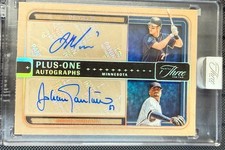 2025 Panini Three & Two Plus One Signatures Joe Mauer- Johan Santana 4/10 Twins!
