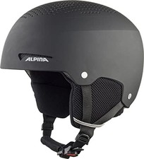 (TG. 51-55 cm) ALPINA A9225 Casco da Sci, Black Matt, 51-55 cm - NUOVO 
