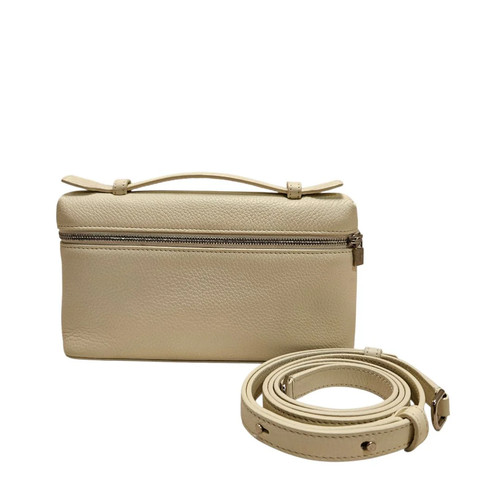 Loro Piana Extra Pocket L19 Off-White Leather Bag Preloved Excellent Condition