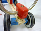 VINTAGE PLAYSKOOL TYKE BIKE RIDE ON TOY MADE IN USA 1960s WOOD & METAL RETRO — photo 6