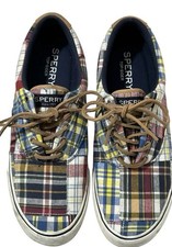 Sperry Mens Striper II CVO Prep Madras 10.5 Preppy Boat Shoe Sneaker STS19310