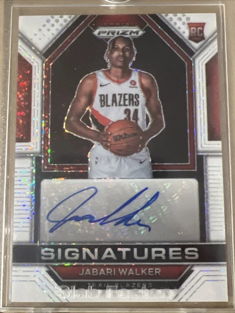 2022-23 Panini Prizm Jabari Walker Rookie Signatures White Sparkle 1/1 RC Auto