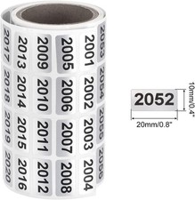 2000-6000 Consecutive Number Inventory Stickers Labels Self Adhesive Waterproof