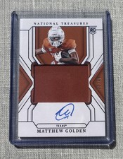 2025 Panini National Treasures- MATTHEW GOLDEN-College Materials Signatures /49