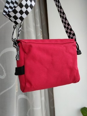 Dickies Yak Pak Vintage Messenger Bag Red Checkered Strap I Love