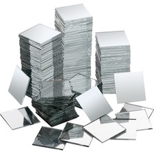 Suwimut 200 Pieces Glass Mirror Tiles for Crafts, 1 Inch 1 x 1 Inch,