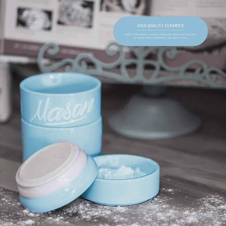 Mason Jar Kitchenware Set - Ceramic Measuring Cups, Measuring Spoons & Spoon ... - Image 2 of 4