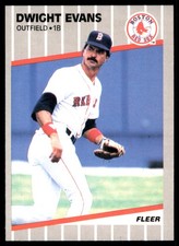 Dwight Evans 1989 Fleer #87 Boston Red Sox MLB READ FREE SHIPPING AutographDen
