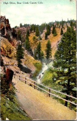 High Drive Bear Creek Canyon Colorado 1910 Postcard