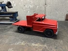 Vintage Tonka Farms Red Stake Truck Pressed Steel Tonka Truck