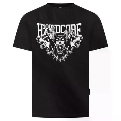 100% HARDCORE Herren T-Shirt ''Cerberus'' | Black | Gabber Schwarz