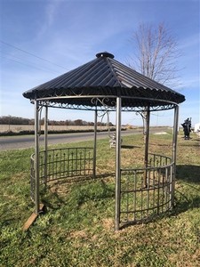 Metal Roof Gazebo, Backyard Gazebo, Metal Pergola, Outdoor Patio, Garden Arbor E
