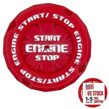 Rotary Push Start Button Cover, Car Engine Start Stop Button Cover, RED