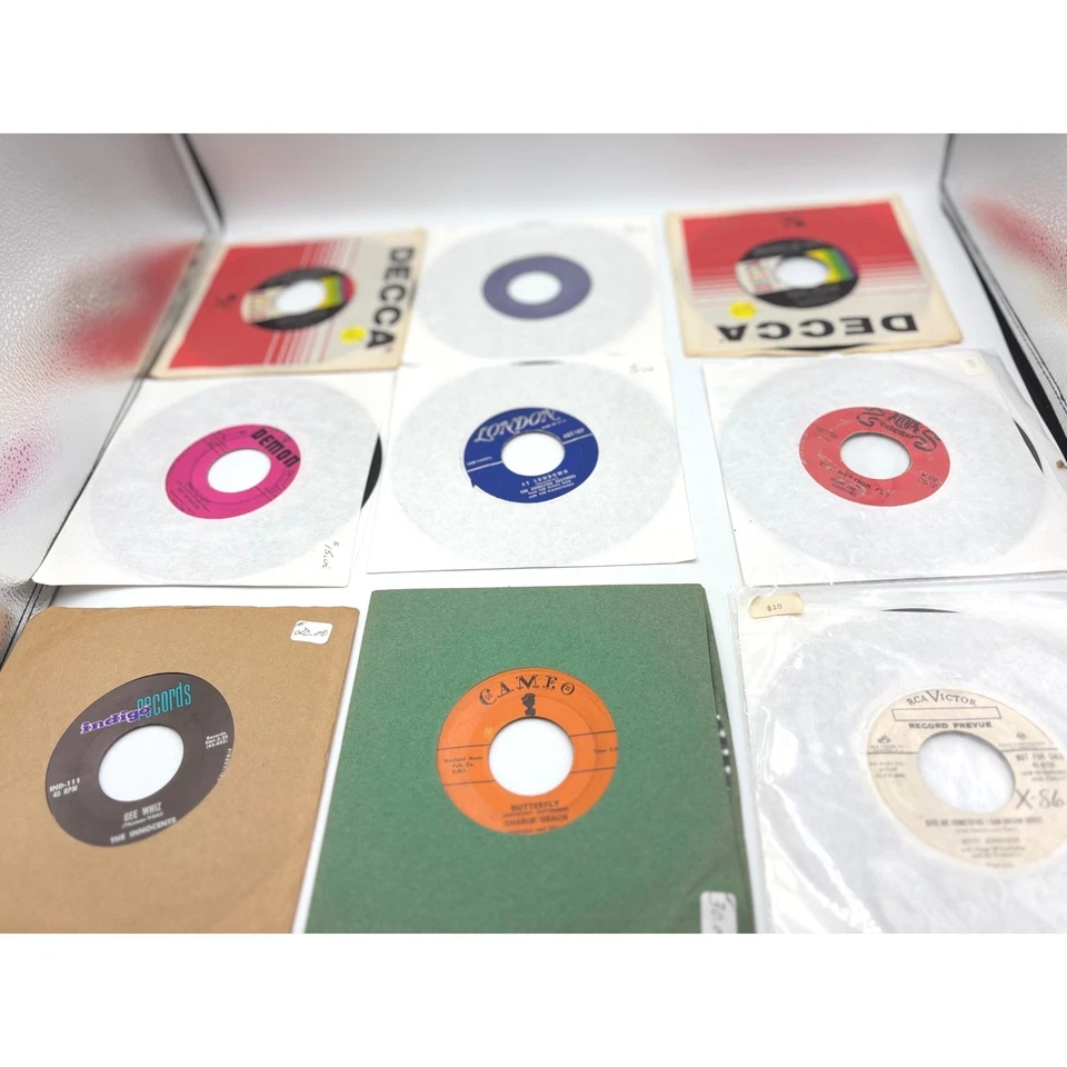 Lot of 44 Vintage 45 RPM Records-Mixed Music Genres-Collectible Vinyl xmas gift - Image 2 of 4
