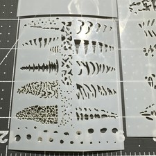 4pc FISHING LURE fish DIY PAINTING AIRBRUSH Paint STENCIL Set KIT saltwater