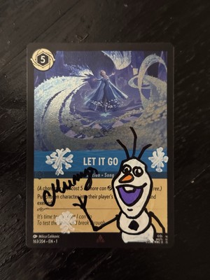 Disney Lorcana LET IT GO Foil Signed Sketch Milica Celikovic