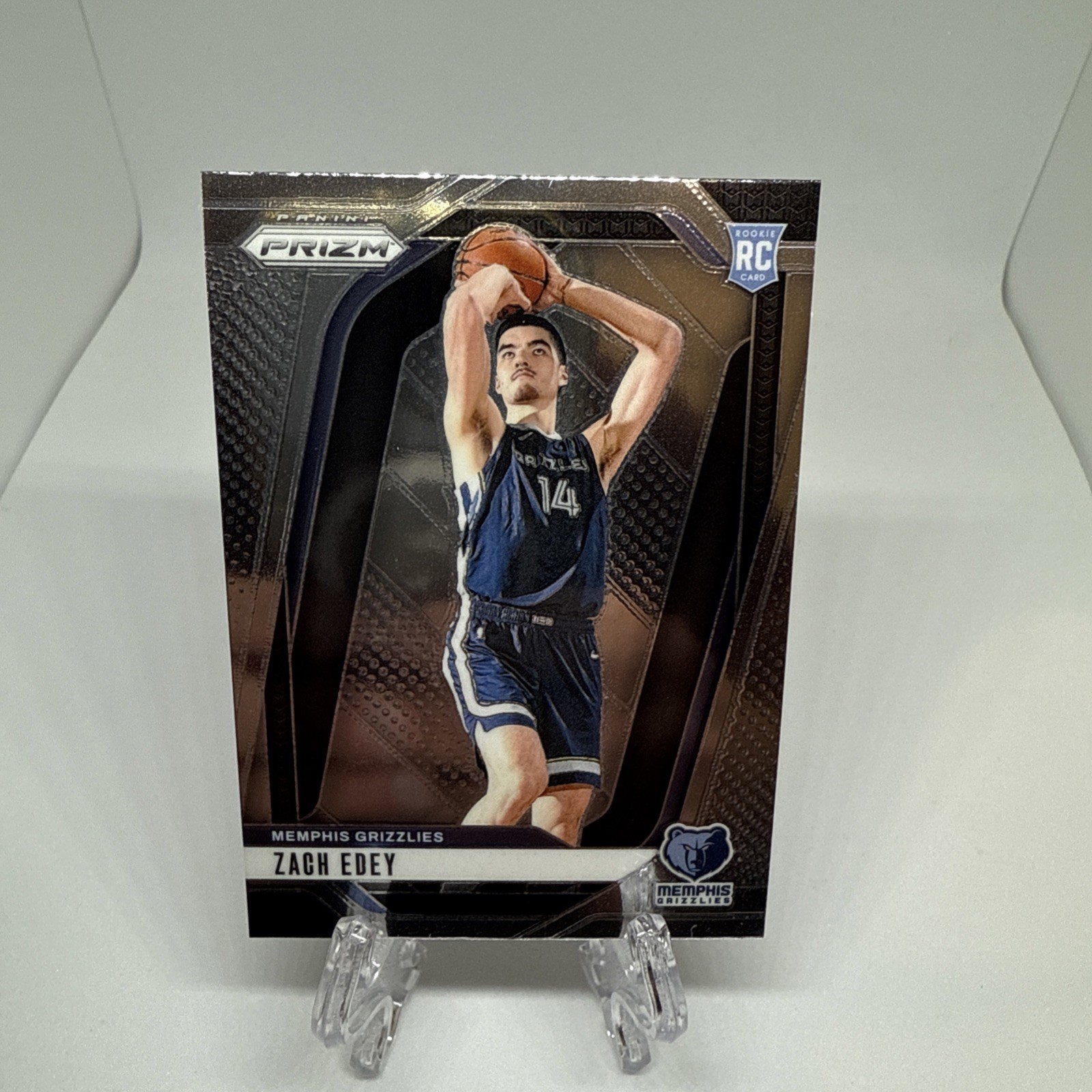ZACH EDEY RC 2024-25 Panini Prizm Base Chrome Rookie Card #249 Memphis Grizzlies