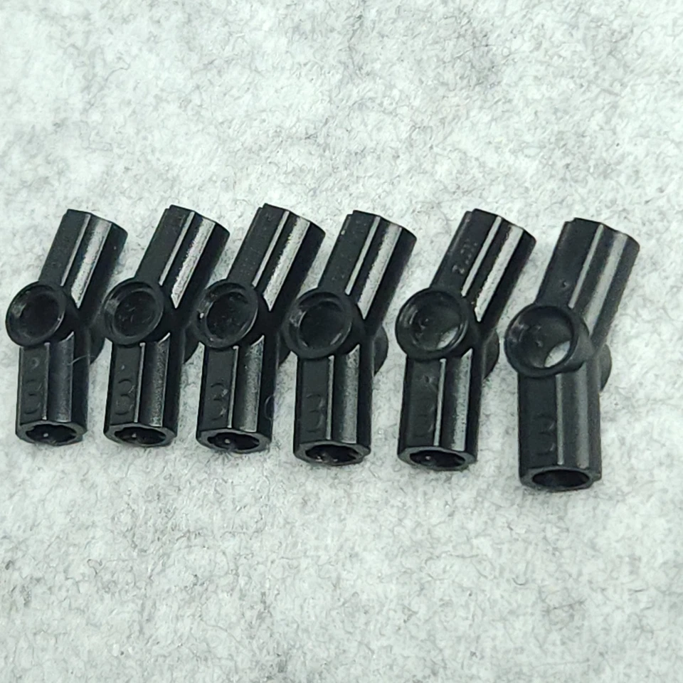 LEGO Technic Axle Pin Connector Angled Number 3 32016 Black Lot of 6 Used - Image 4 of 4
