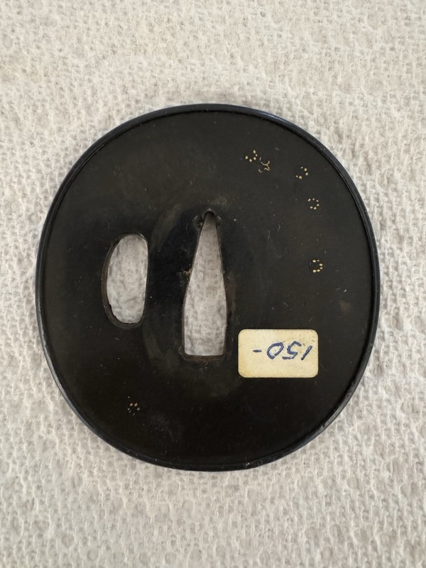 Japanese Antique Iron Tsuba and Fuchi Set