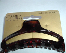 Camila Paris French Rootbeer Hair Claw Clip 3.5" New w Tag Made in France