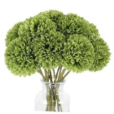 Pcs Artificial Chrysanthemums Flowers Flowers Silk Fake Mums Flowers 12 Green