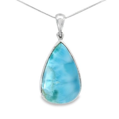Starborn Larimar Stein Anhänger Halskette (22'') blau