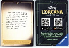 #13 Judy Hopps Case File Insert Double QR Back 2025 Lorcana Whispers in the Well