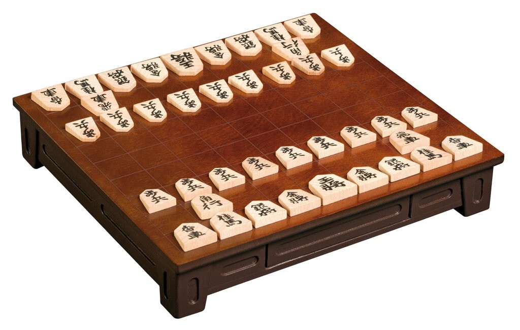 Philos Shogi Set With Raised Wooden Board and Storage Drawer (IMPERFECT)