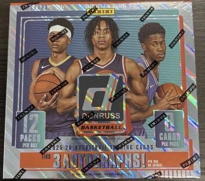 2025-26 Panini Donruss Basketball Hobby Box Factory Sealed 3 Autos !