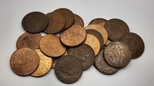 Lot of (25) 1940-1965 Circulated New Zealand 1 Penny Coins