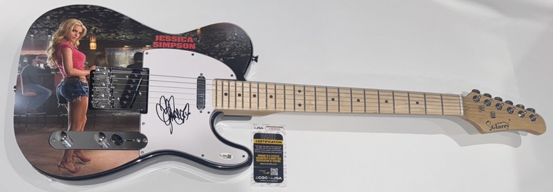 JESSICA SIMPSON SIGNED CUSTOM ELECTRIC GUITAR DAISY DUKE JSA COA