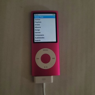Apple A1285 iPod NANO GEN 8GB PINK- NEEDS BATTERY Works Plugged In