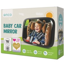 9.6x6.9 Baby Car Mirror, Rear Facing, Convex, Shatterproof, 360 Rotation