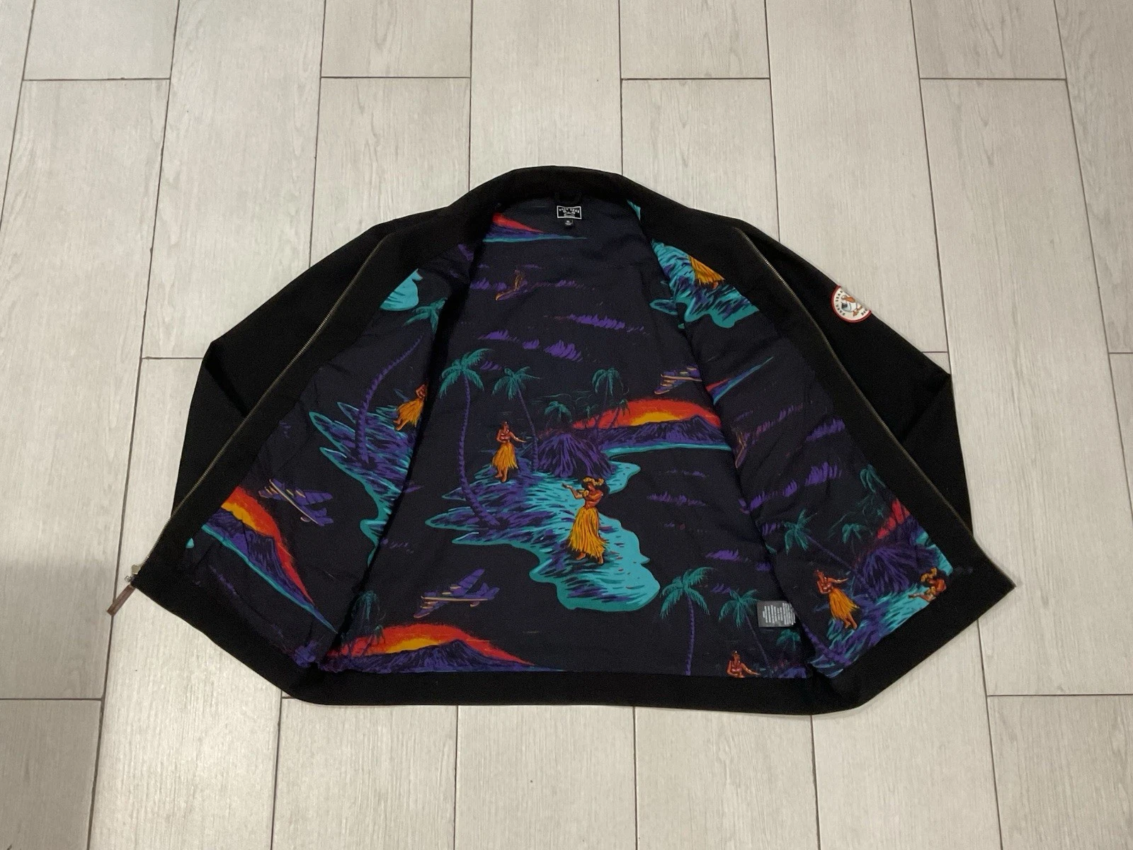 Dark Seas Division Broadside Jacket Mens Size XL Zip - Hawaiian Lining